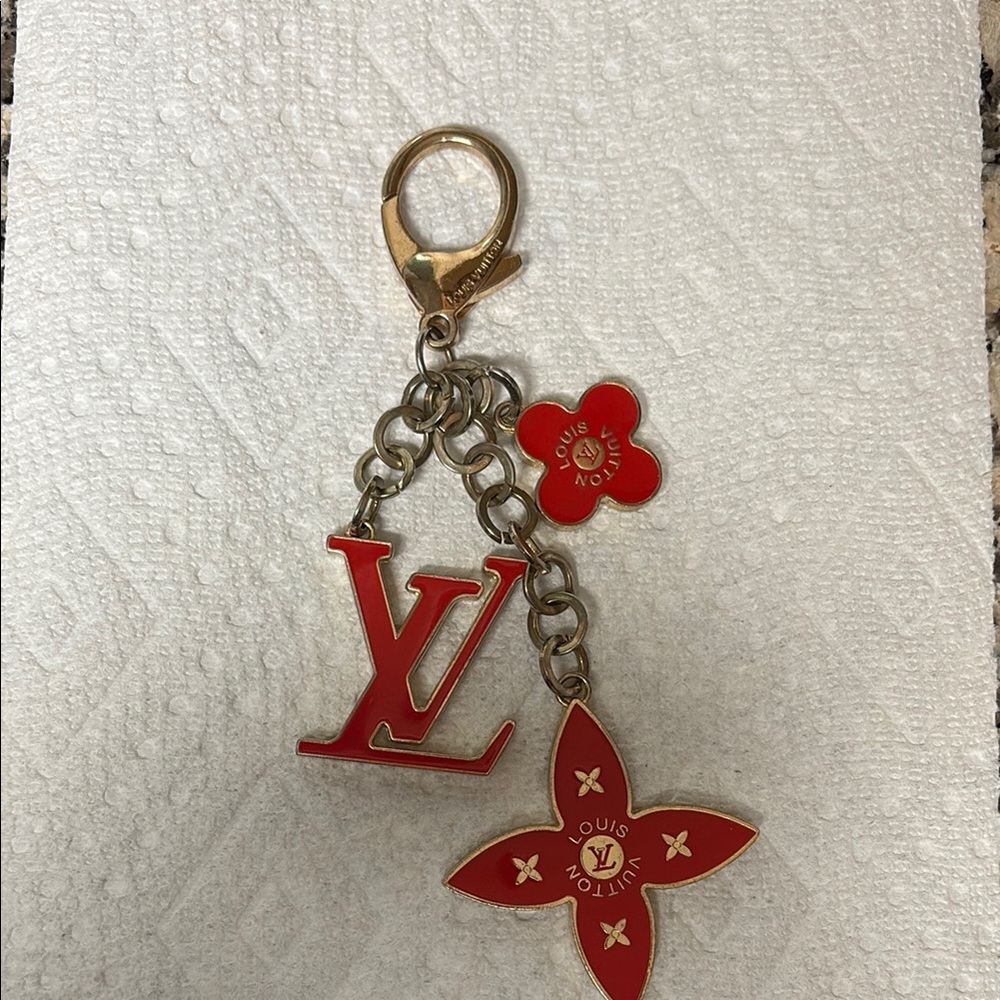 Louis Vuitton Red Keychain Accessory